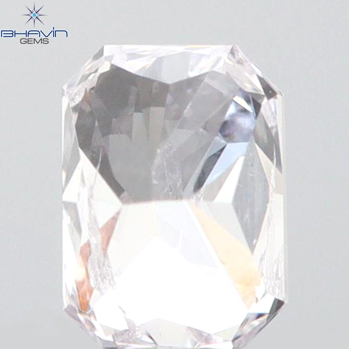 0.08 CT ラディアント シェイプ ナチュラル ダイヤモンド ピンク色 SI2 クラリティ (2.38 MM)