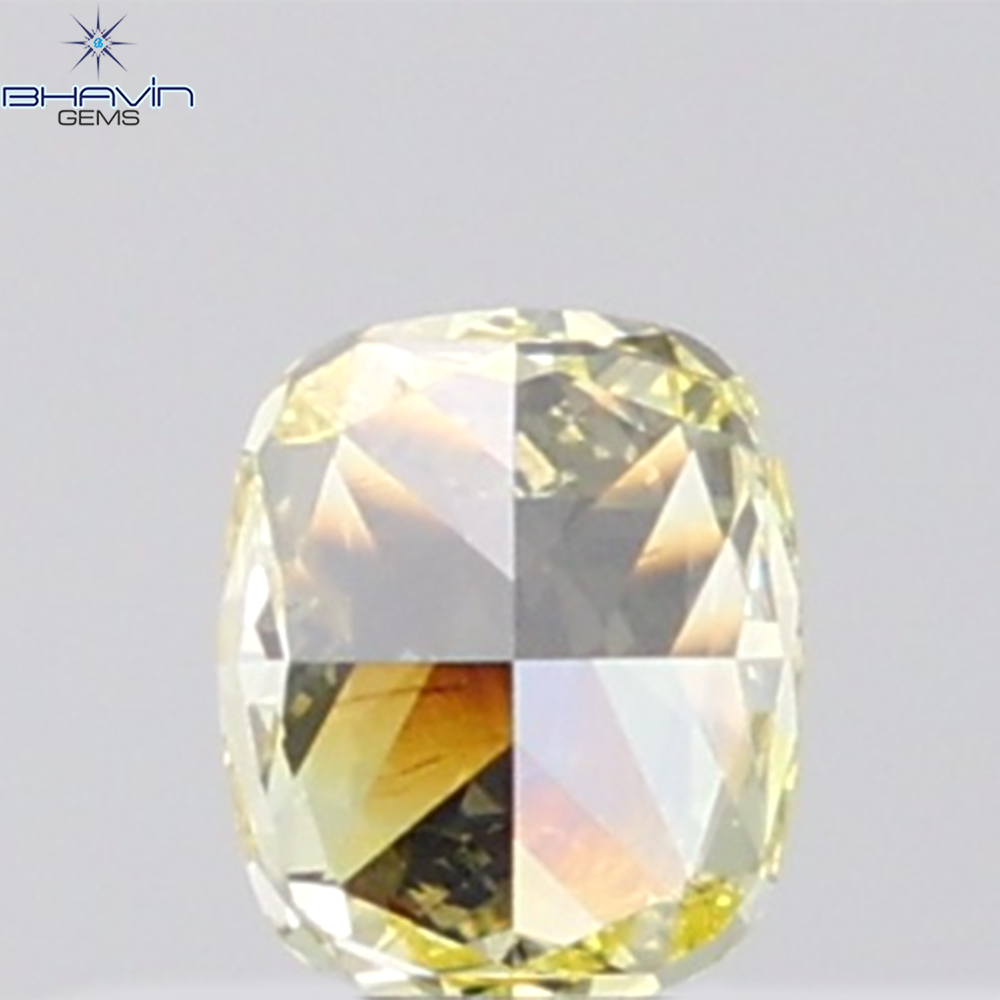 GIA認定 1.27 CT クッションダイヤモンド イエローカラー 天然ダイヤモンド VS1 クラリティ (5.97 MM)