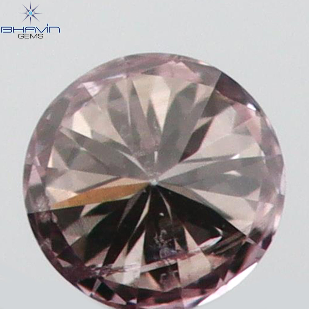 0.04 CT Round Shape Natural Diamond Pink Color SI2 Clarity (2.33 MM)