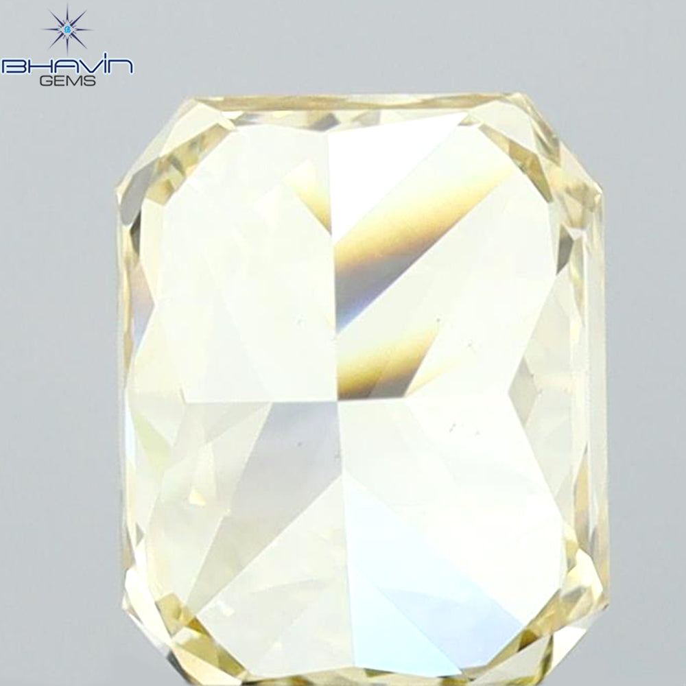 1.05 CT Radiant Shape Natural Diamond Brown Yellow Color VSI Clarity (6.76 MM)