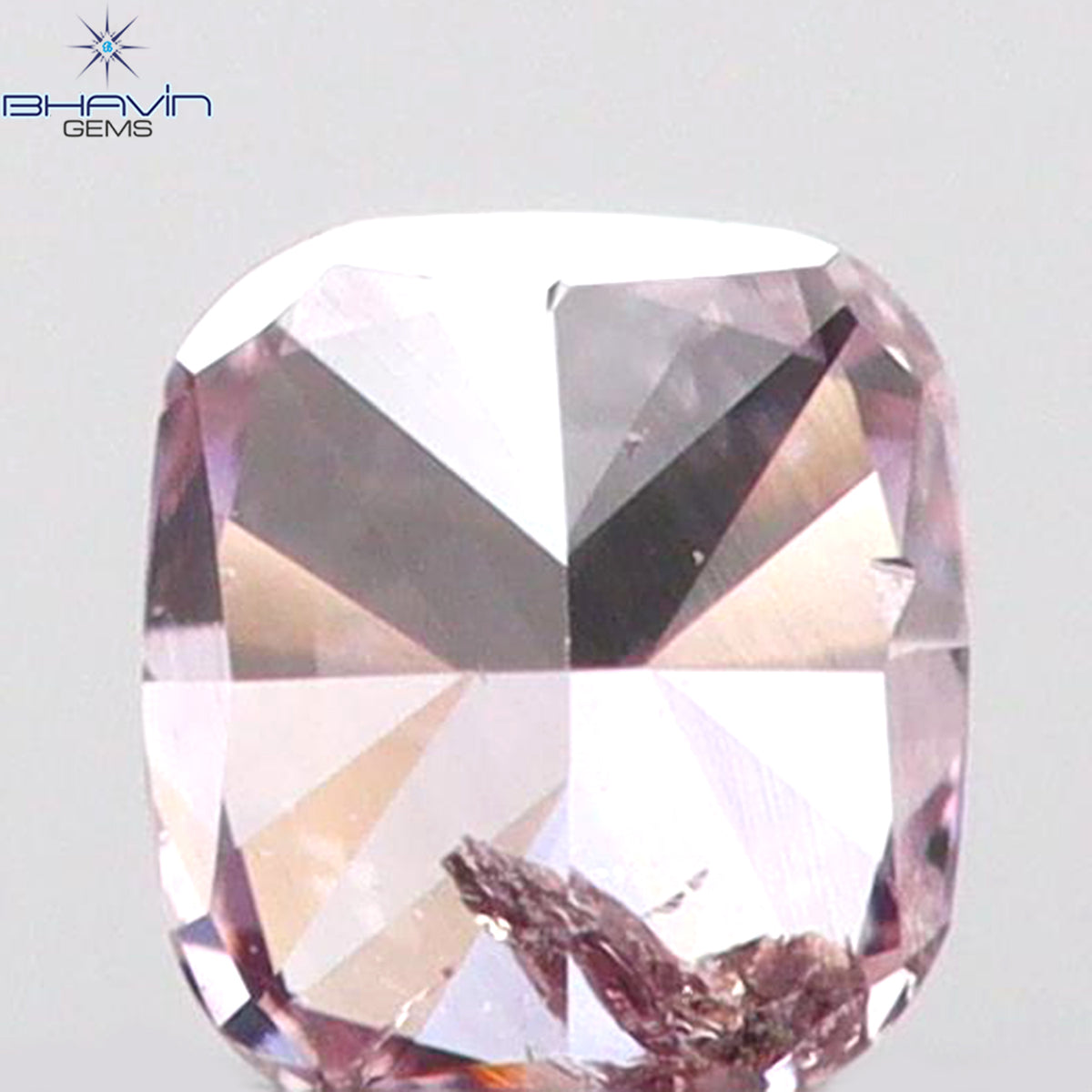 0.07 CT Cushion Shape Natural Diamond Pink Color SI2 Clarity (2.50 MM)