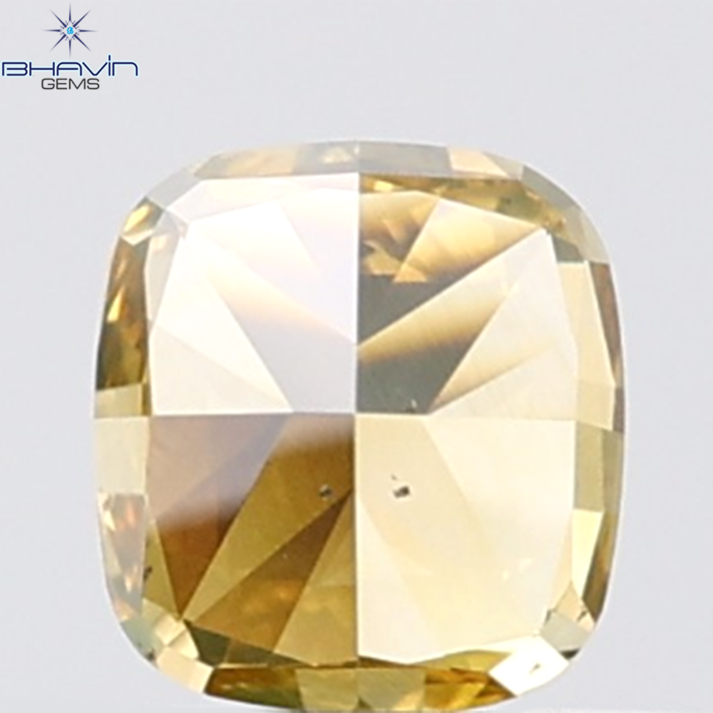 0.81 CT Cushion Diamond Natural Brown Orange Color VS2 Clarity (5.18 MM)