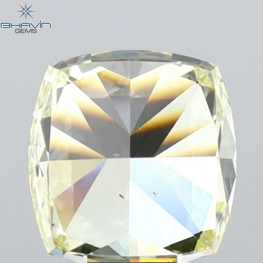 GIA認定 1.27 CT クッションダイヤモンド イエローカラー 天然ダイヤモンド VS1 クラリティ (5.97 MM)