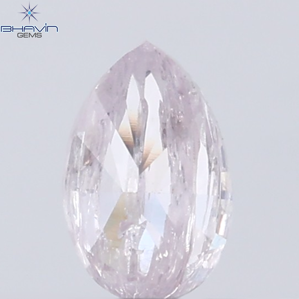 0.29 CT Pear Diamond Natural Pink Color I3 Clarity (5.03 MM)
