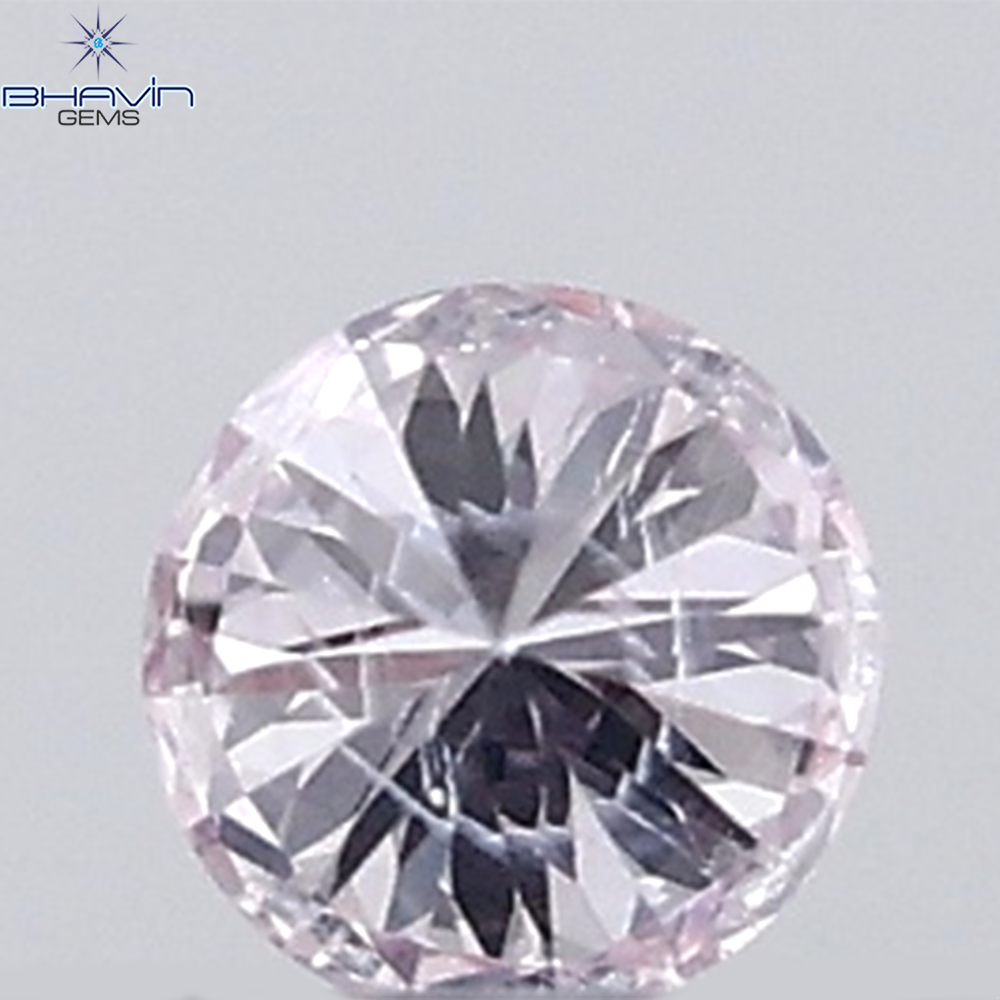 0.04 CT Round Natural Diamond Pink Color SI Clarity
