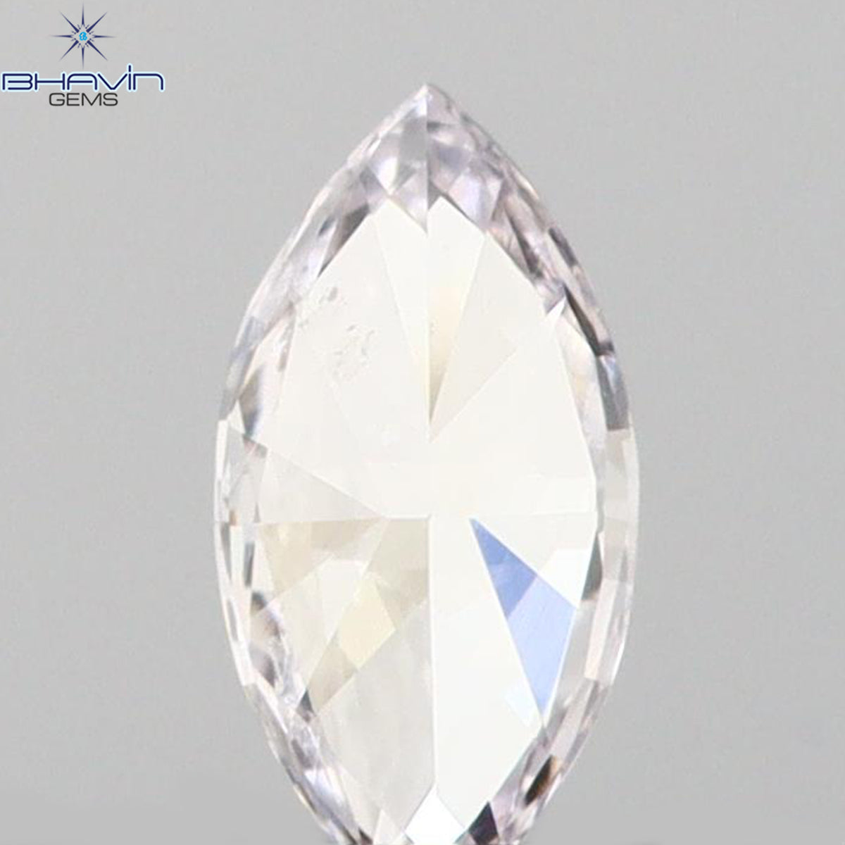 0.06 CT マーキスシェイプ 天然ルースダイヤモンド ピンクカラー SI1 クラリティ (3.98 MM)