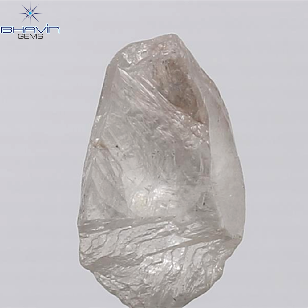 0.44 CT ラフシェイプ ナチュラル ダイヤモンド ブラック グレー (ソルト アンド パッパー) カラー I3 クラリティ (4.95 MM)
