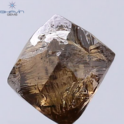2.56 CT Rough Shape Natural Diamond Dark Brown Color SI2 Clarity (7.10 MM)