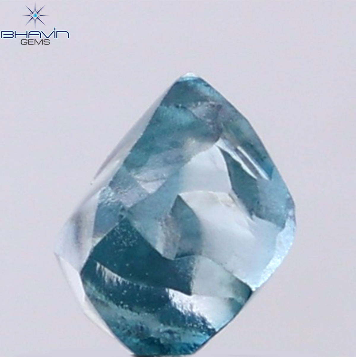 1.70 CT Natural Rough Diamond Enhanced Blue Color Clarity VS (7.18 MM)