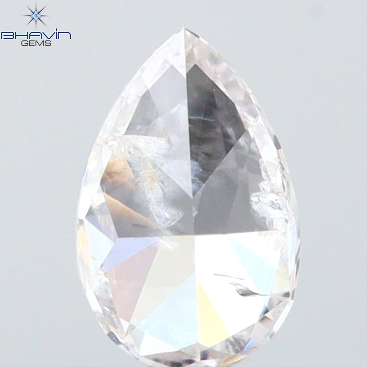0.24 CT Natural Pear Diamond Pink Color Clarity I2 (4.52 MM)