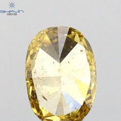 0.20 CT Oval Shape Natural Diamond Green (CHAMELEON) Color SI2 Clarity (4.46 MM)