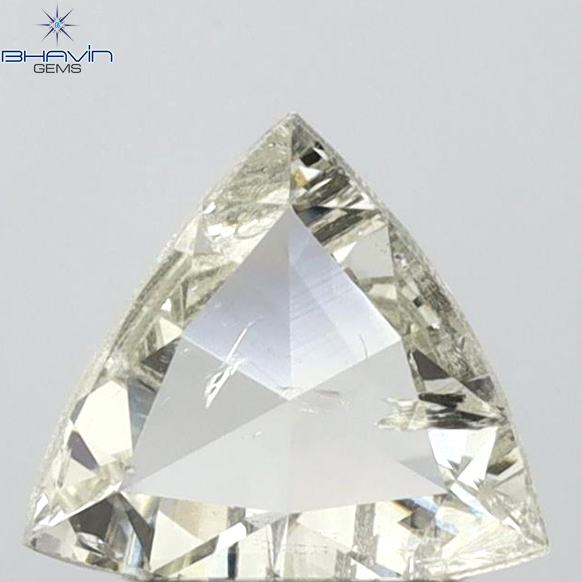 0.12 CT トライアングル シェイプ ナチュラル ダイヤモンド グリーン カラー SI2 クラリティ (3.44 MM)