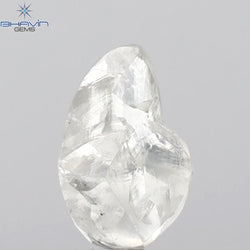 2.24 CT Rough Shape Natural Loose Diamond White (M) Color VS2 Clarity (9.54 MM)