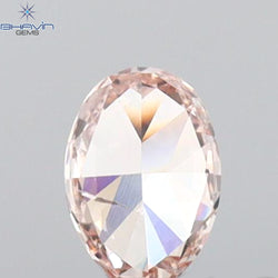 0.23 CT Oval Shape Natural Diamond Pink Color SI2 Clarity (4.56 MM)