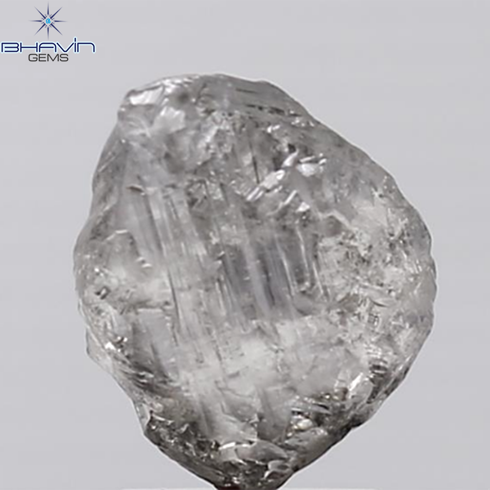 2.86 CT Rough Shape Natural Diamond Salt And Papper Color I3 Clarity (9.81 MM)