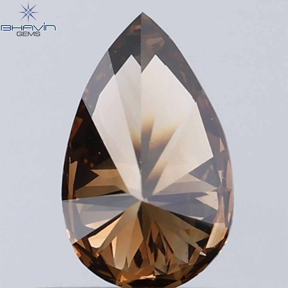 0.50 CT Pear Shape Champagne Diamond VS2 Clarity (7.06 MM)