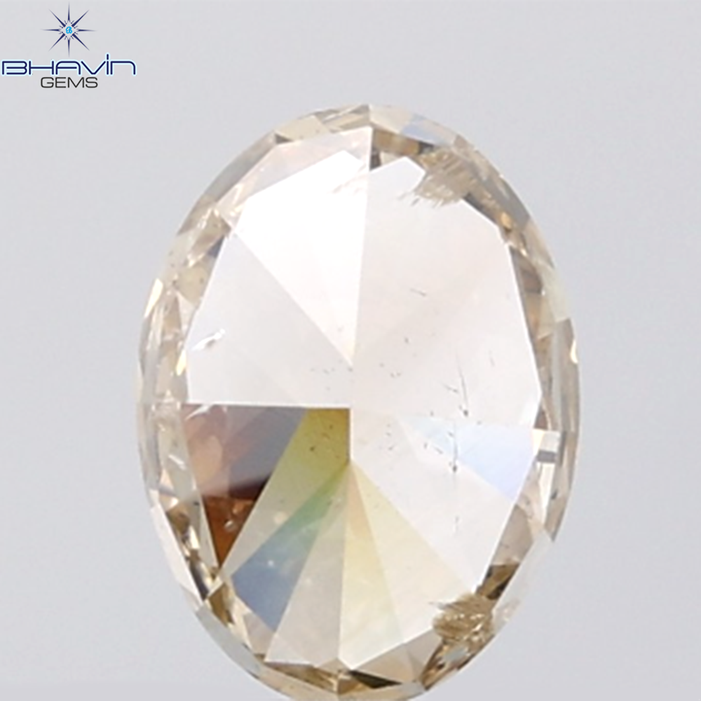 1.60 CT Oval Diamond Natural Brown Color SI Clarity (8.47 MM)