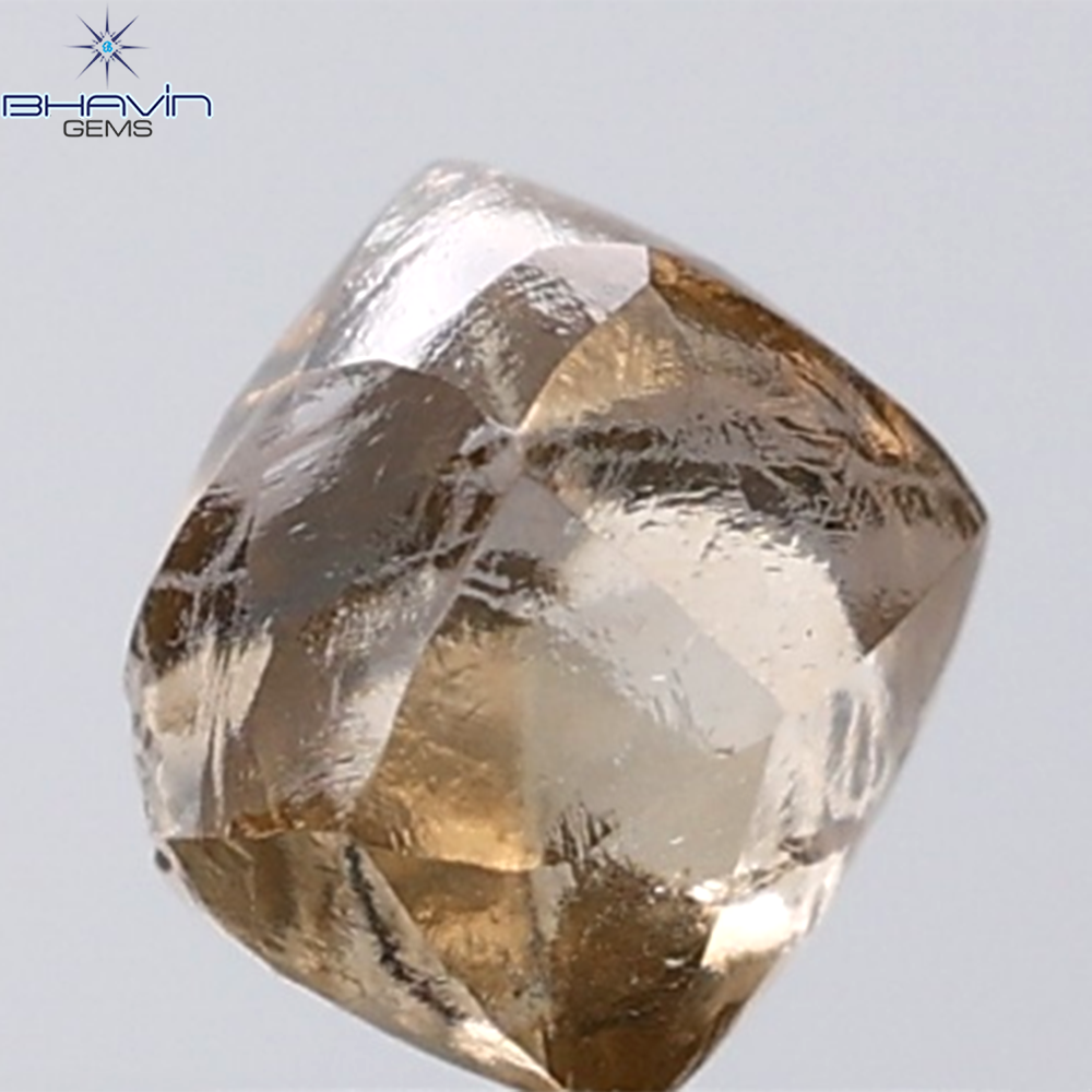 1.66 CT Rough Shape Natural Diamond Brown Color VS2 Clarity (6.16 MM)