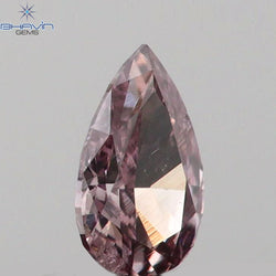 0.07 CT Pear Shape Natural Diamond Pink Color SI1 Clarity (3.52 MM)
