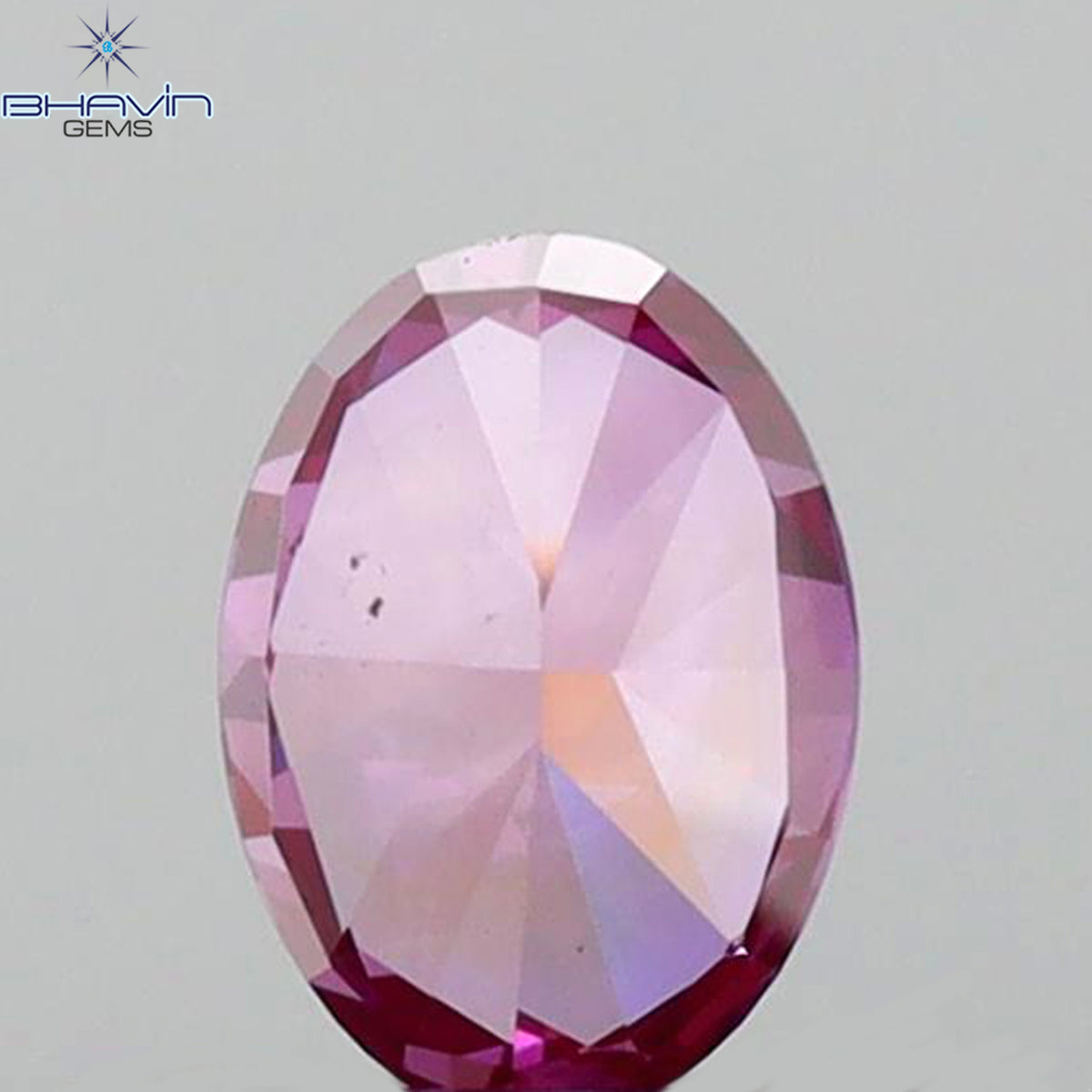 0.39 CT オーバルシェイプ 天然ダイヤモンド エンハンスドピンクカラー VS2 クラリティ (5.26 MM)