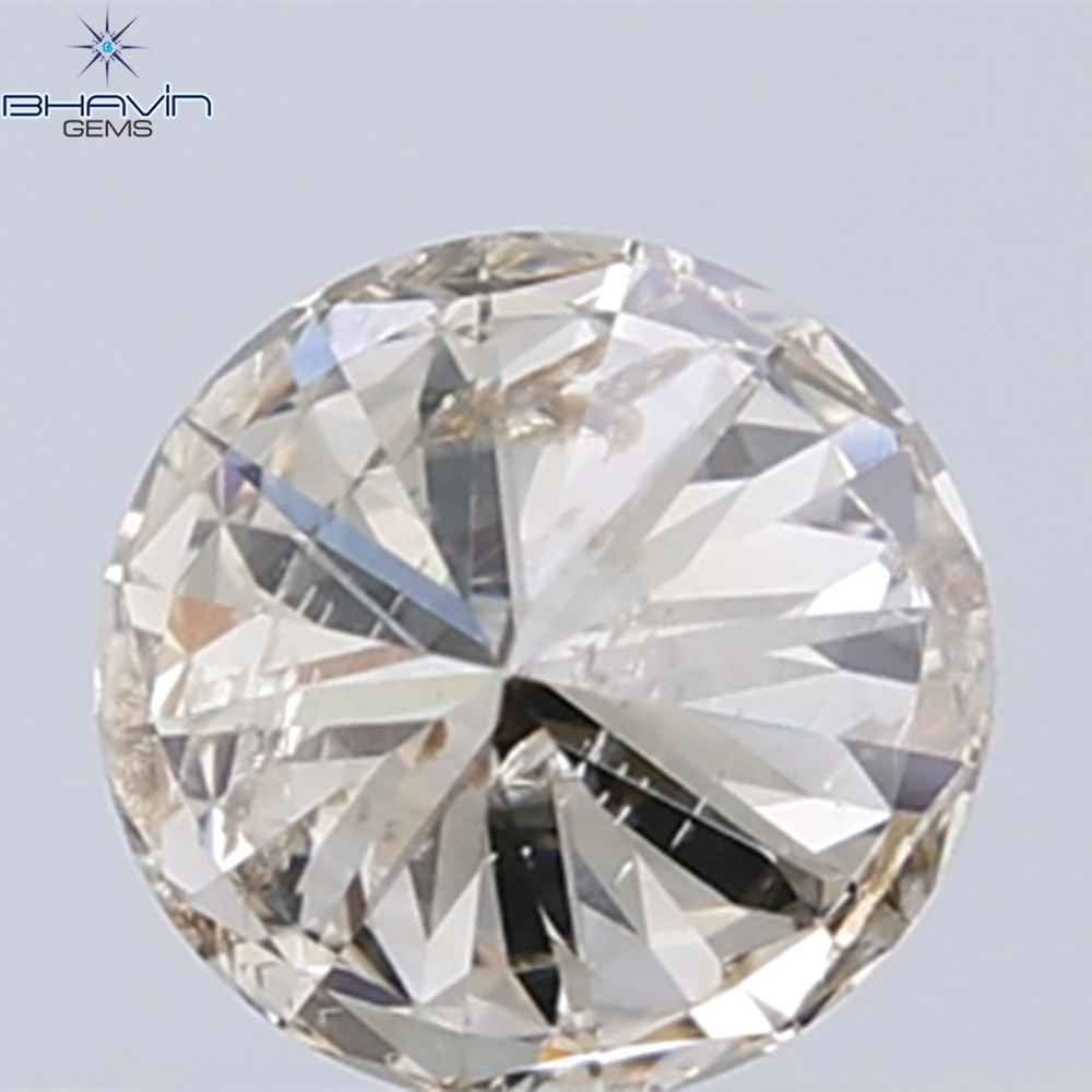 0.35 CT Natural Round Diamond Brown Color Clarity SI2 (4.56 MM)