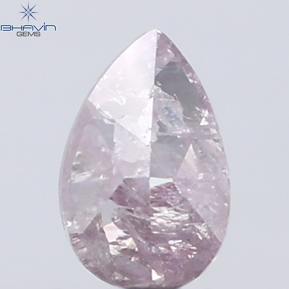 0.26 CT Pear Diamond Natural Pink Color I3 Clarity (10.14 MM)