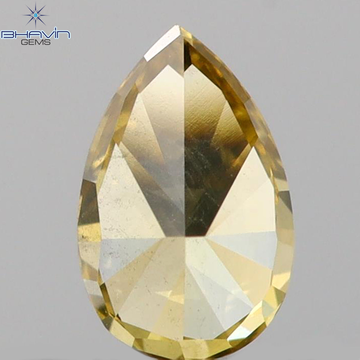 0.17 CT ペアシェイプ 天然ダイヤモンド グリーン（カメレオン）カラー VS2 クラリティ（4.14 MM）