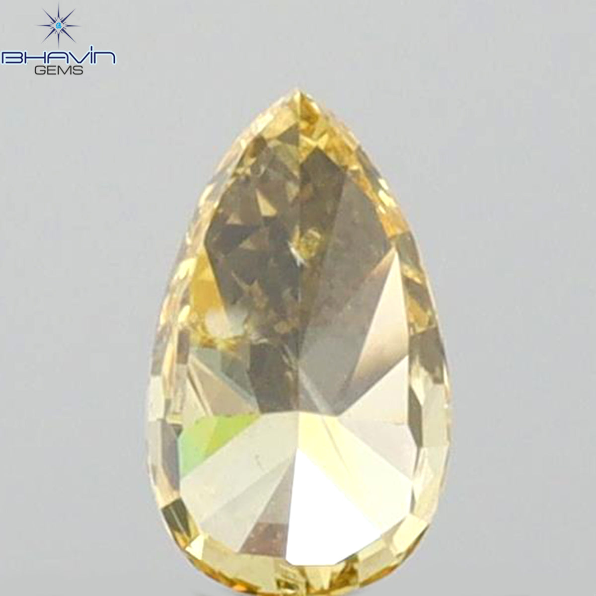 0.19 CT Natural Pear Diamond Orange Color Clarity SI1 (4.68 MM)