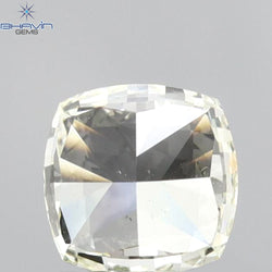 0.76 CT Cushion Shape Natural Diamond Yellow Color VVS1 Clarity (4.92 MM)