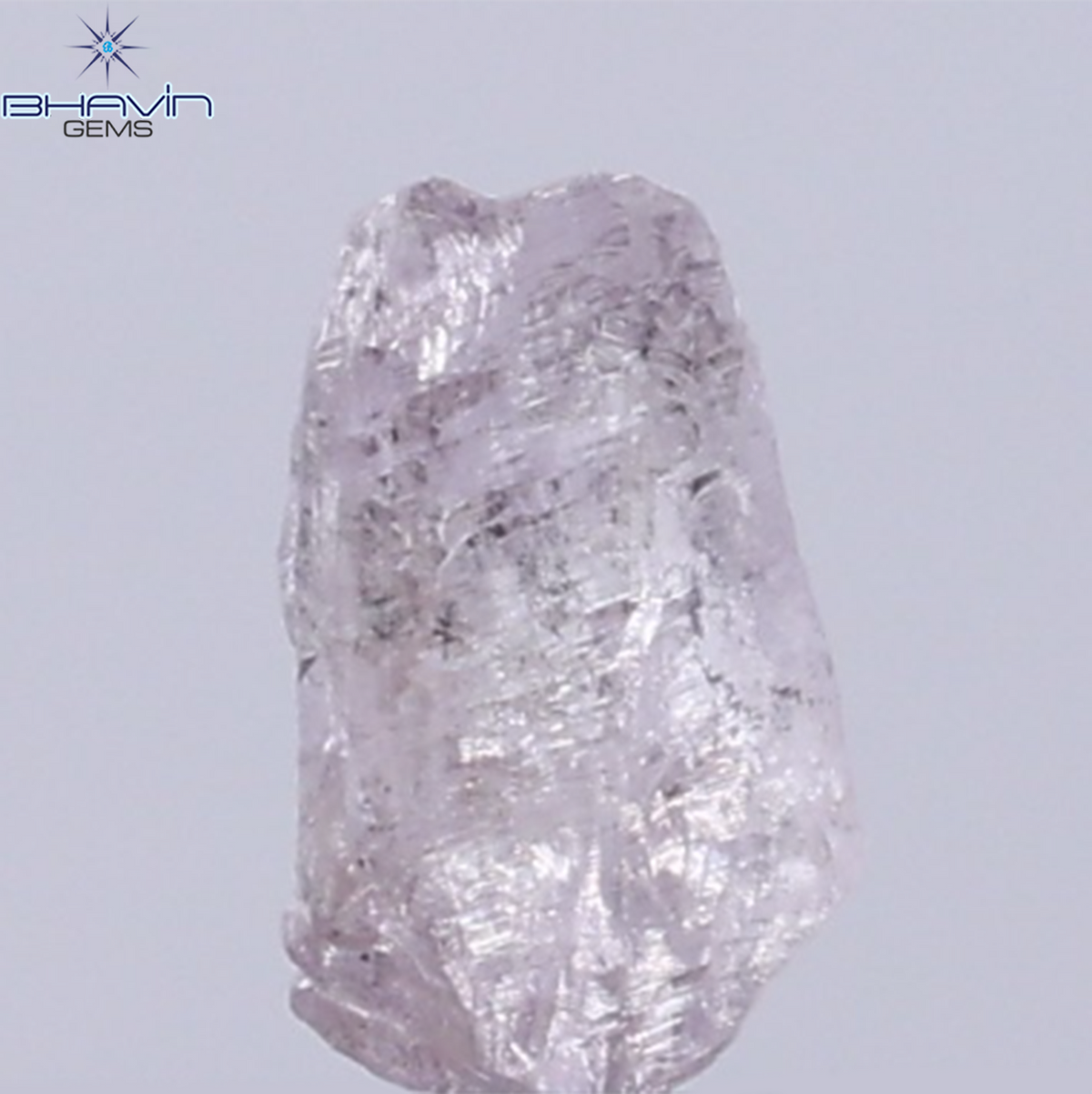 0.37 CT Natural Rough Diamond Pink Color Clarity I1 (5.40 MM)
