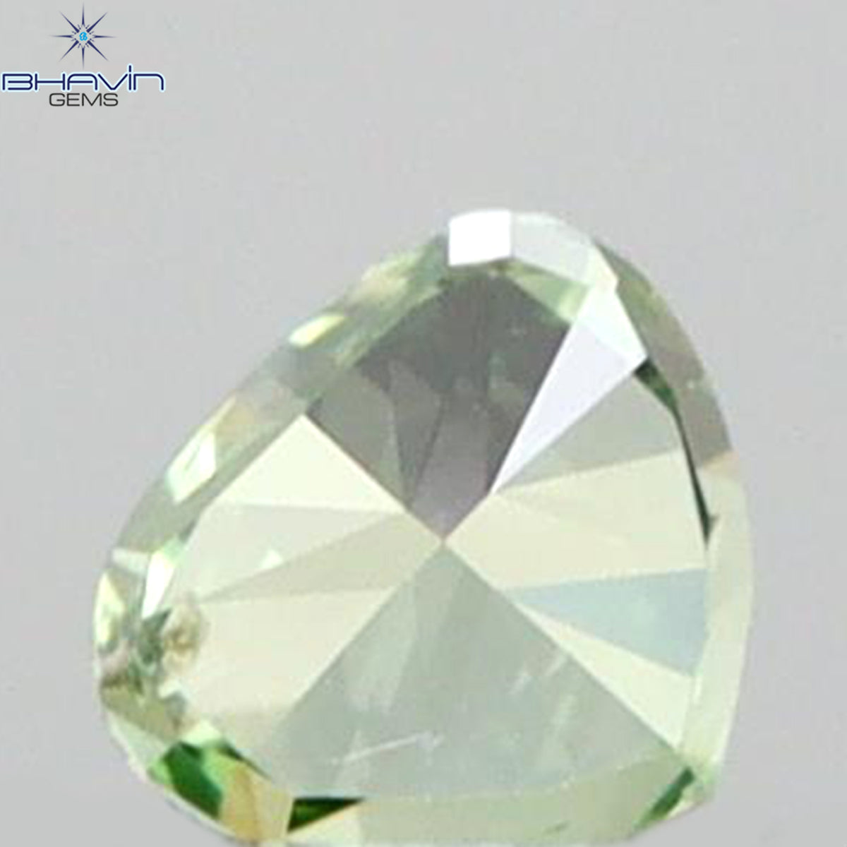 0.06 CT Natural Heart Diamond Enhanced Vivid Green Color Clarity SI1 (2.46 MM)