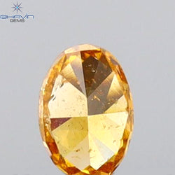 0.15 CT Oval Shape Natural Diamond Orange Color SI2 Clarity (4.00 MM)