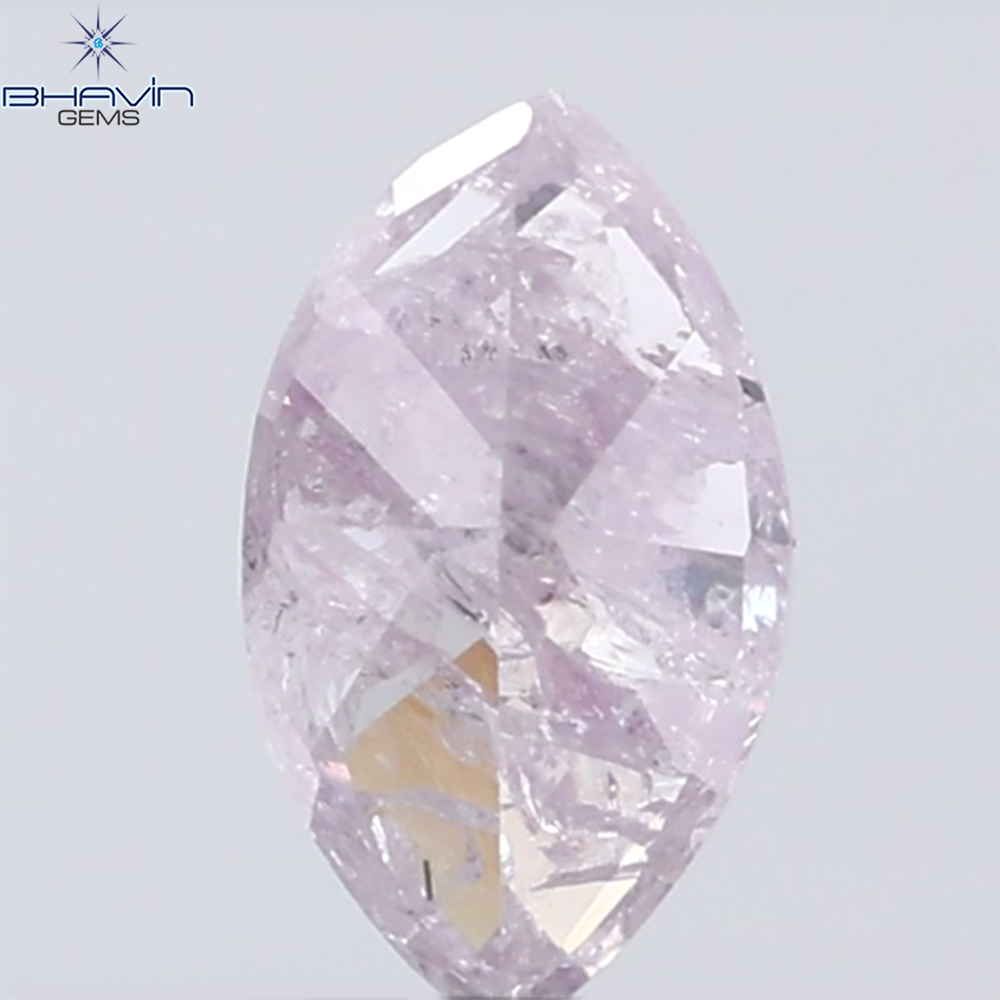 0.40 CT Marquise Diamond Natural Pink Color I3 Clarity (6.22 MM)
