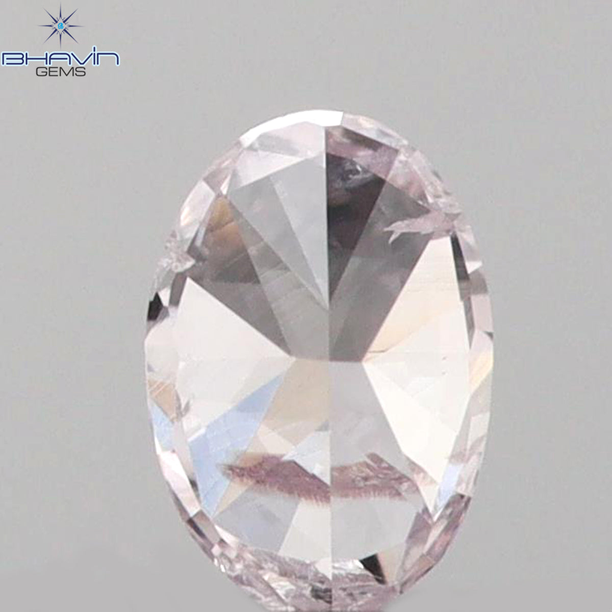0.07 CT オーバルシェイプ 天然ダイヤモンド ピンクカラー SI2 クラリティ (3.07 MM)
