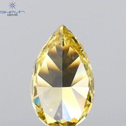 0.20 CT Pear Shape Natural Diamond Orange Yellow Color VS1 Clarity (4.75 MM)