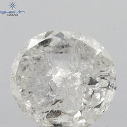 0.26 CT Round Rose Cut Shape Natural Diamond White Color I3 Clarity (4.13 MM)