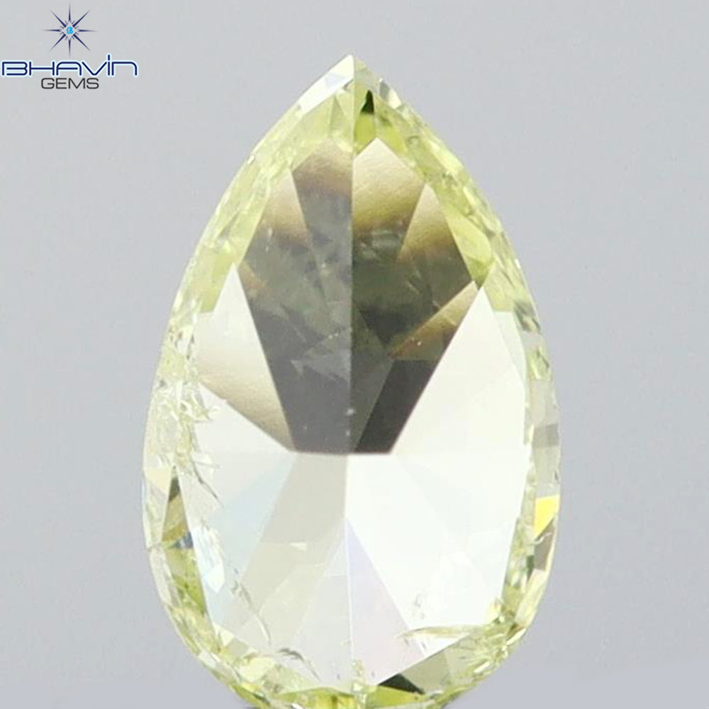 0.17 CT Pear Shape Natural Diamond Yellow Color SI2 Clarity (4.60 MM)