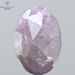 0.54 CT Oval Shape Natural Diamond Pink Color I3 Clarity (5.88 MM)