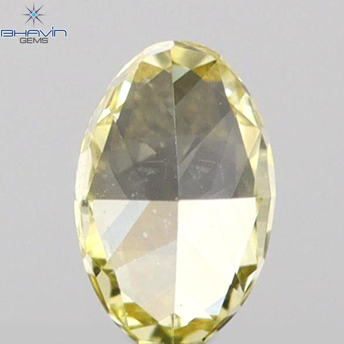 0.08 CT オーバルシェイプ 天然ダイヤモンド イエローカラー VS1 クラリティ (3.44 MM)