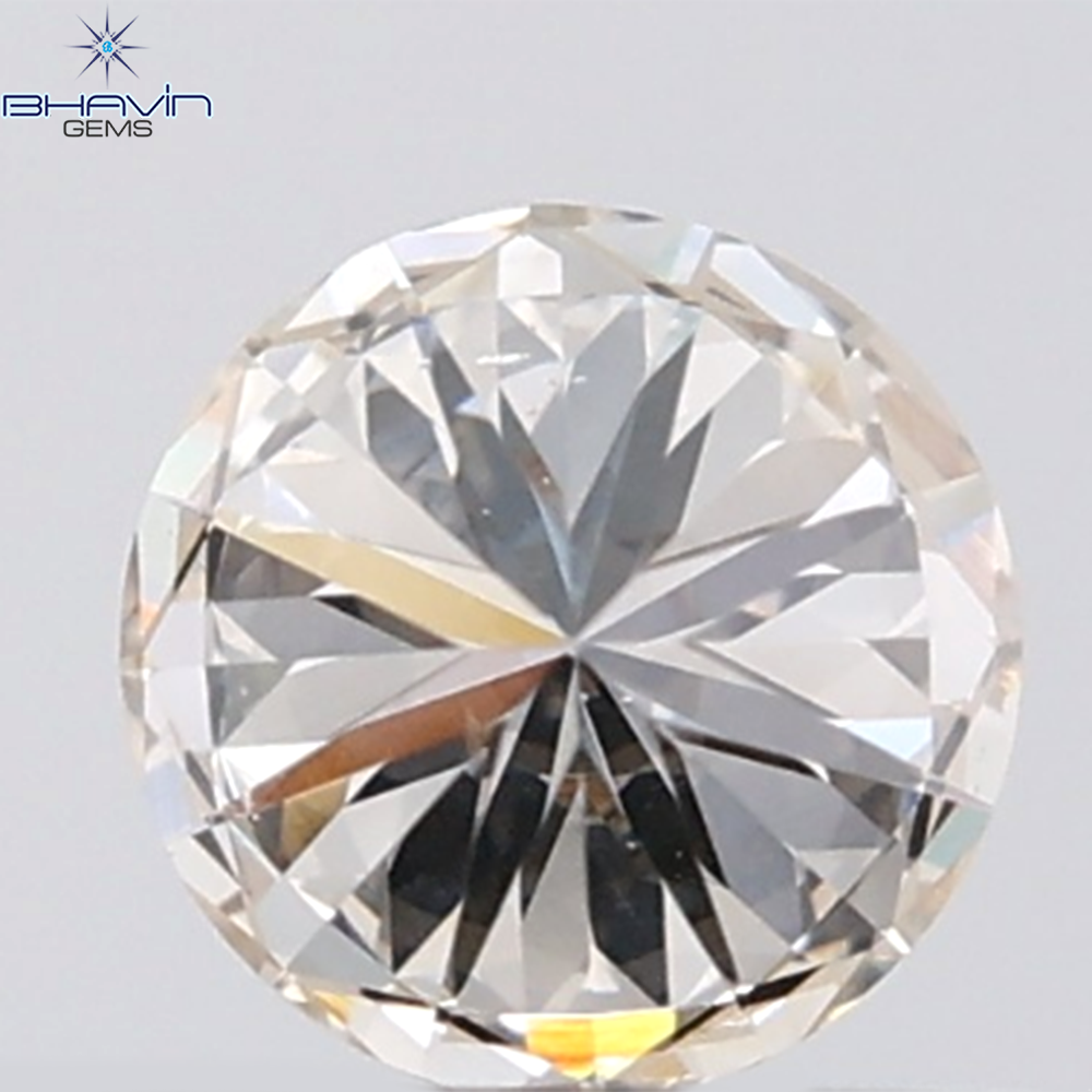 0.18 CT ラウンド ローズ カット シェイプ 天然ダイヤモンド ピンク色 I2 クラリティ (3.86 MM)
