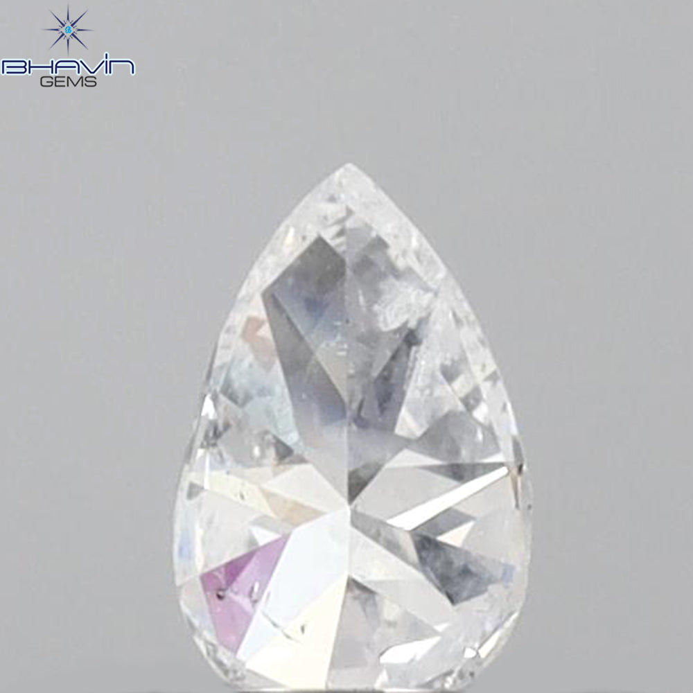 0.17 CT ペアシェイプ 天然ダイヤモンド ホワイトカラー SI2 クラリティ (4.36 MM)