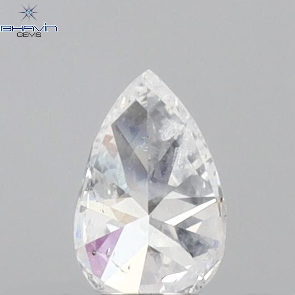 0.17 CT Pear Shape Natural Diamond White Color SI2 Clarity (4.36 MM)