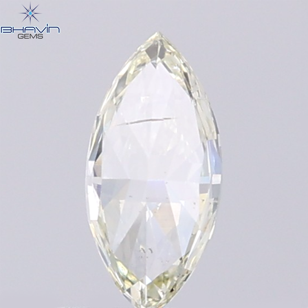 0.57 CT Marquise Diamond Natural Yellow Color SI1 Clarity (8.33 MM)