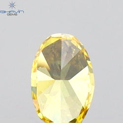 0.12 CT Oval Shape Natural Diamond Yellow Orange Color VS1 Clarity (3.84 MM)