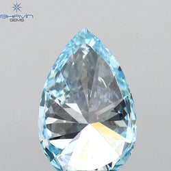0.50 CT Pear Shape Natural Diamond Blue Color VS2 Clarity (6.70 MM)