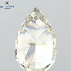 1.01 CT Pear Shape Natural Diamond Green Yellow Color SI1 Clarity (7.97 MM)