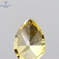 0.08 CT Pear Shape Natural Diamond Orange Color VS1 Clarity (3.19 MM)