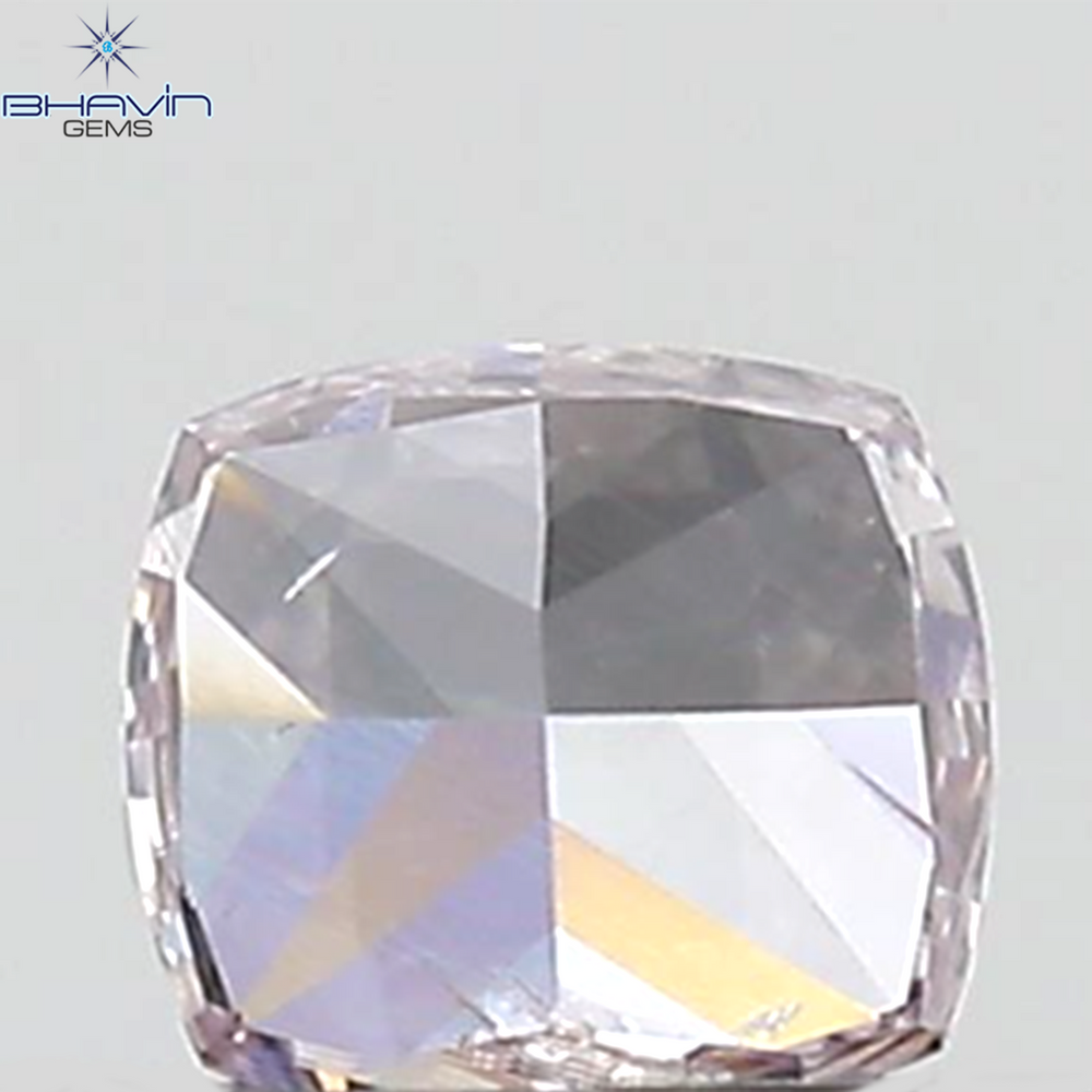 GIA Certified 0.25 CT Cushion Diamond Purplish Pink Color Natural Loose Diamond I1 Clarity (3.59 MM)