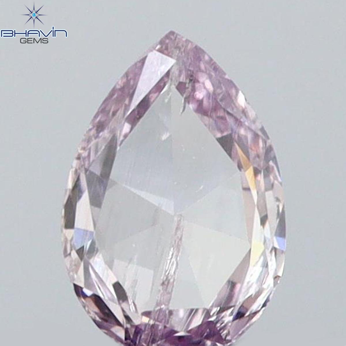 0.09 CT Natural Pear Diamond Pink Color Clarity I1 (3.97 MM)