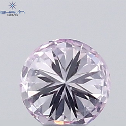 0.18 CT ラウンド ローズ カット シェイプ 天然ダイヤモンド ピンク色 I2 クラリティ (3.86 MM)